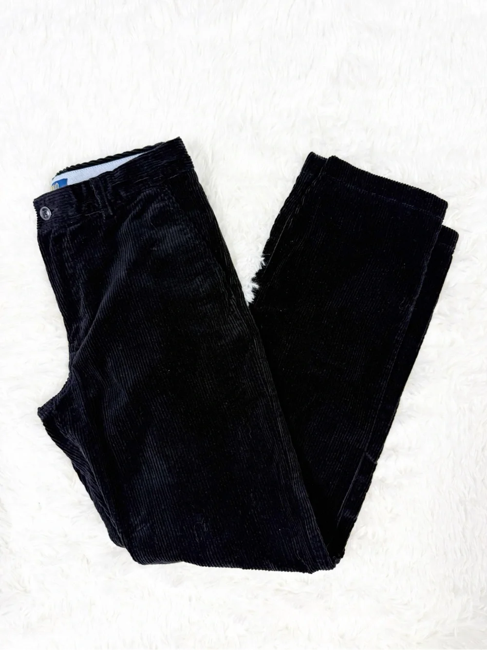 Polo Ralph Lauren Boys Corduroy Pants Black Size 16 Straight Leg